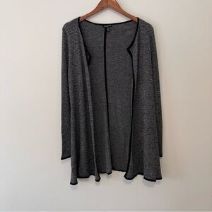 Eileen Fisher Long Cardigan Wool Linen Blend Open Front Petite Small Lagenlook
